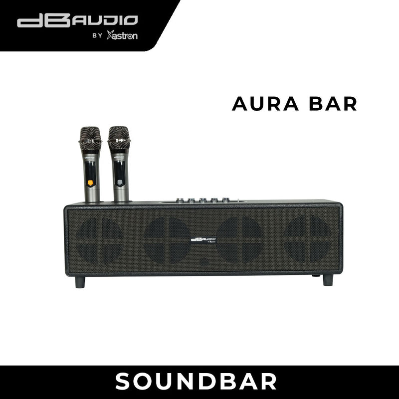 DB Audio by Astron AURA BAR Home Theater Sound Bar - Bluetooth | Rechargeable | 2 Way Speaker | 4.5