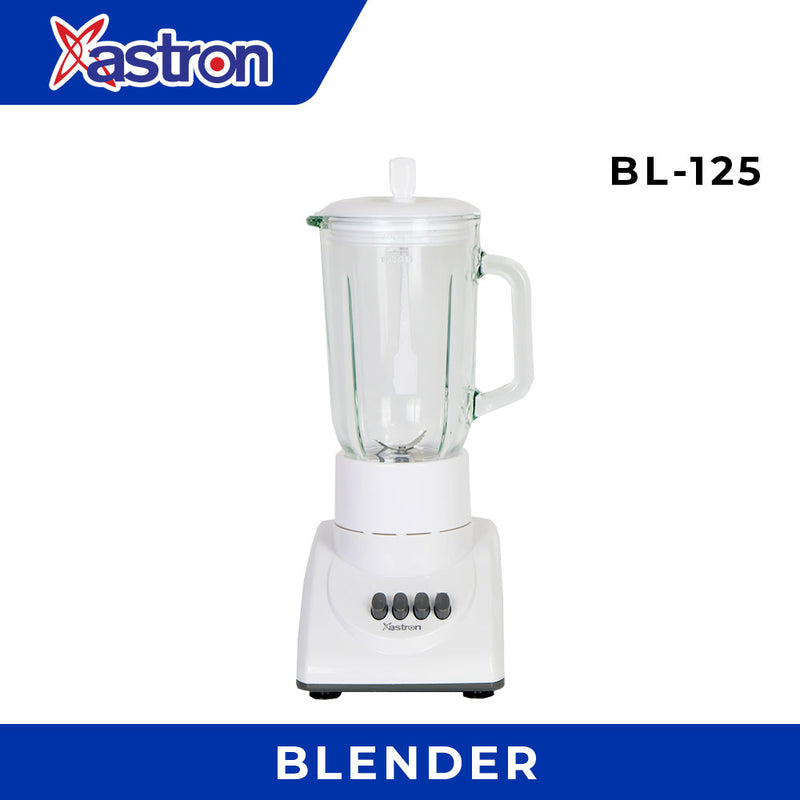 Astron BL125 Everyday Blender - White | 1.25 Liter Capacity | Daily Use | Compact and Reliable | 300W