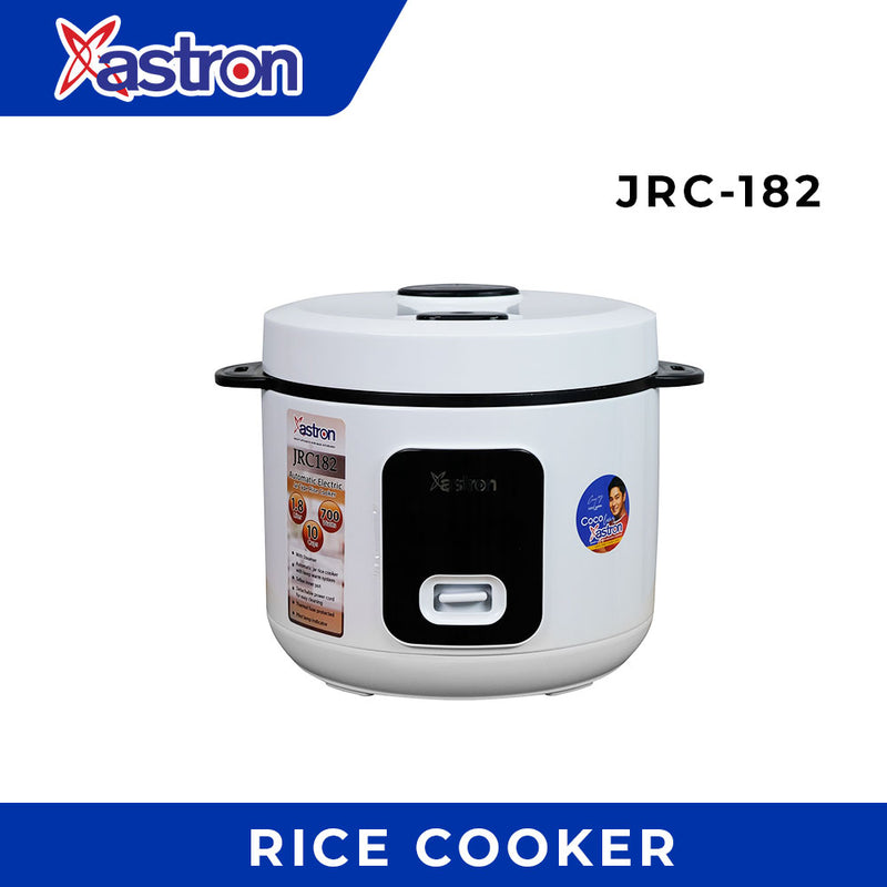Astron JRC182 Jar Type Rice Cooker - 1.8L Capacity | Nonstick Teflon Pot | Easy to Clean | Anti-rust | Ideal for 6-10 Persons | 700W
