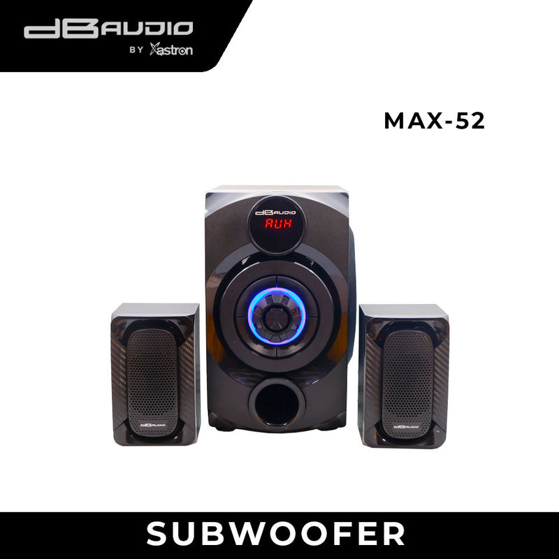 DB Audio by Astron MAX-52 2.1 Home Theater Subwoofer System | Bluetooth | 5