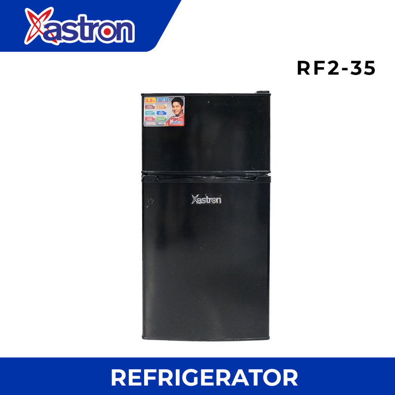 Astron RF235 Two Door Refrigerator - 3.5 cubic feet | Top Freezer | Compact | Energy Saving