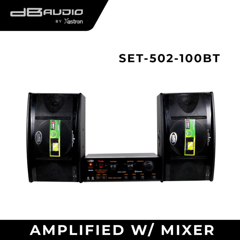 DB Audio by Astron SET502100BT 3-Way Loud Speaker with Amplifier | 1000 x 2 watts | 10
