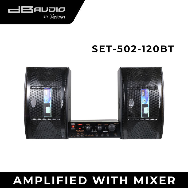 DB Audio by Astron SET502120BT 3-Way Loud Speaker with Amplifier | 1200 x 2 watts | 12