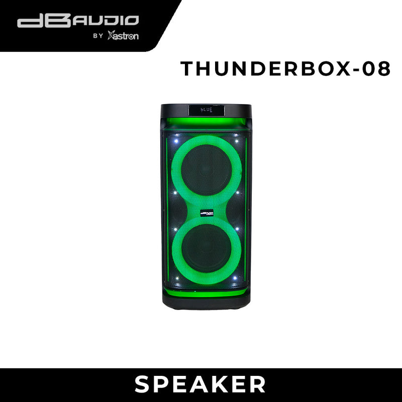 DB Audio by Astron THUNDERBOX08 Mobile Trolley Speaker - Bluetooth | 2 Free Wireless Mic | Rechargeable | 1000W | 8