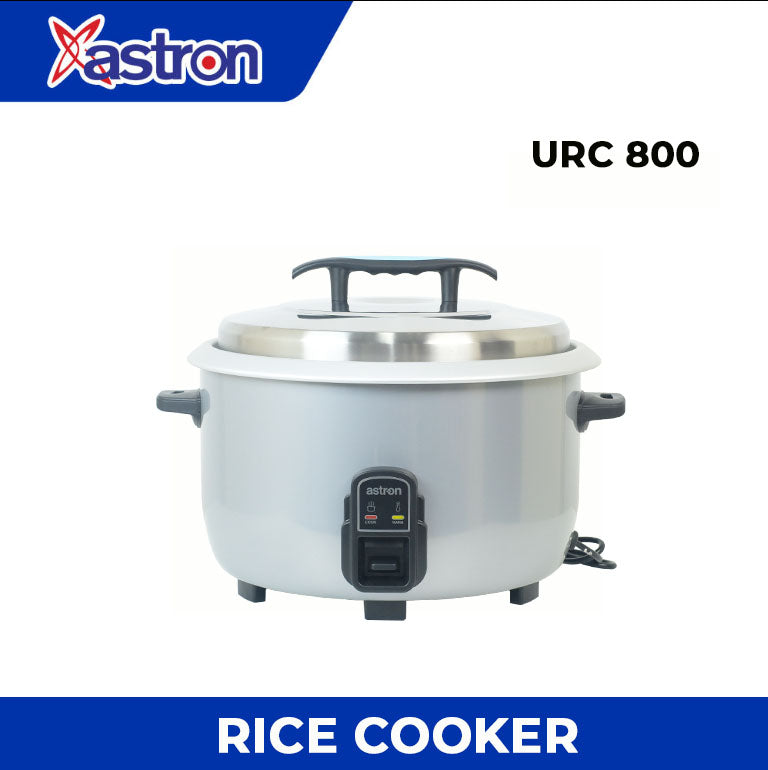 Astron URC800 8L Commercial Rice Cooker - Heavy Duty | Up to 48 cups | Large Capacity | Keep warm Function | Anti-Rust