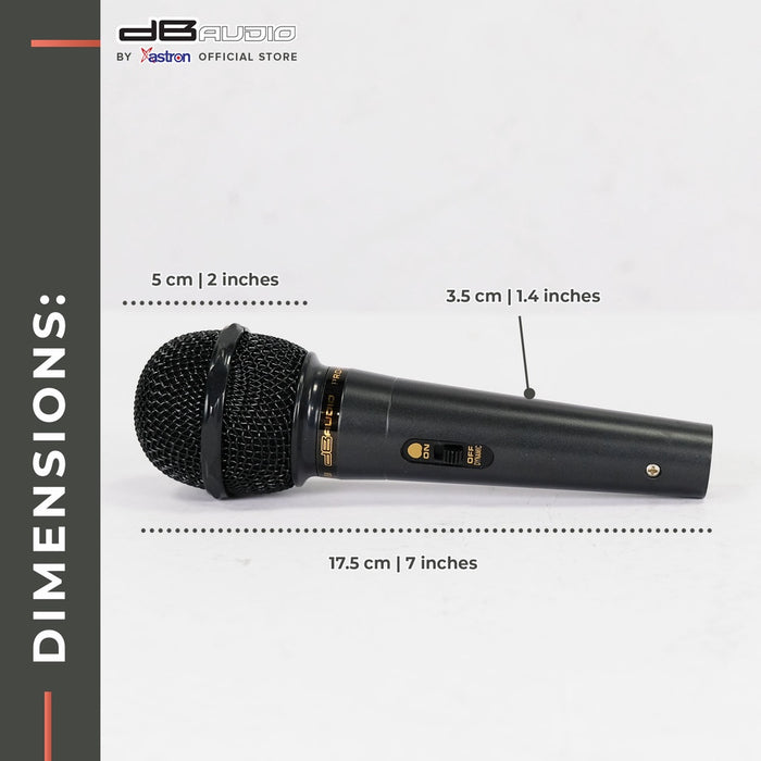Db Audio MC-20M-138 Wired pro-series microphone | 20 meters cable length | Metal body