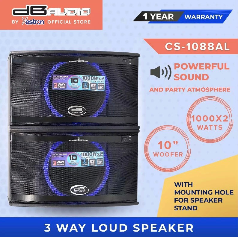 Db Audio CS-1088AL 3 way loud speaker 1000 x 2 watts 10