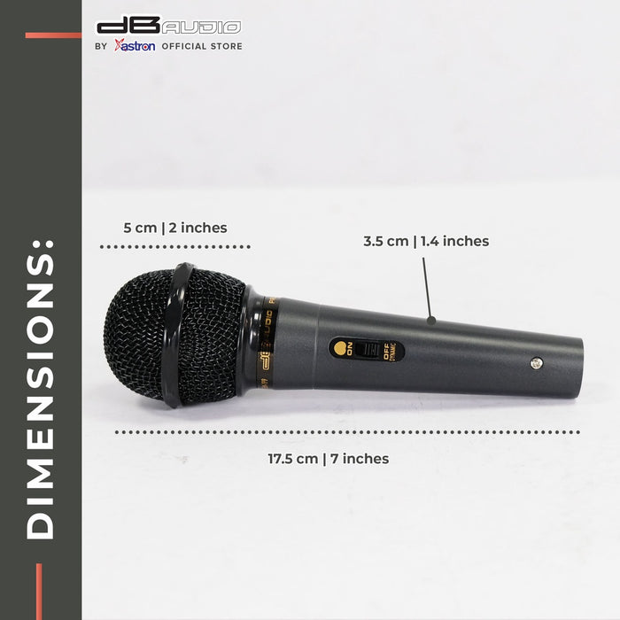 Db Audio MC-15M-199 wired pro-series microphone | 15 meters cable length | professional | metal body