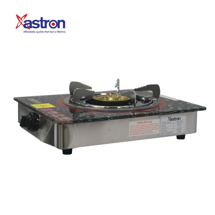 Astron GS-22 SINGLE Burner Heavy Duty Gas Stove with Tempered Glass Top  Cast Iron