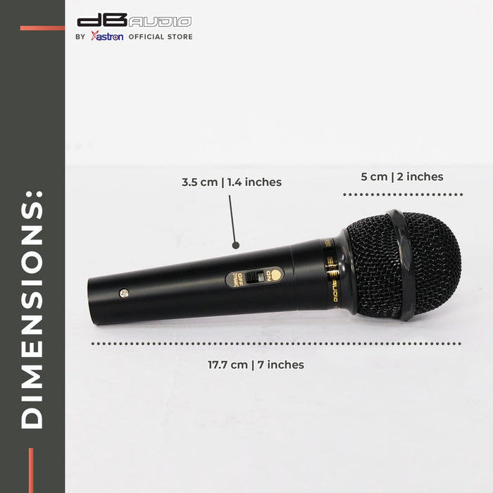 Db Audio MC-192STD Wired pro-series microphone with stand | 10 meters cable length | professional