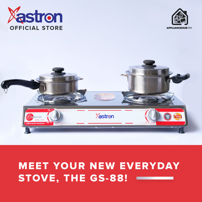 Astron GS-88 Heavy Duty Double Burner Gas Stove  Stainless Body
