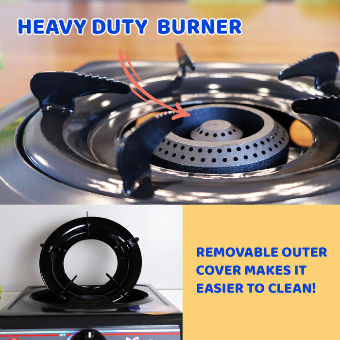 Astron GS-133T Teflon-Coated Single Burner Gas Stove  Heavy Duty  Non-stick Gas Stove  Easy to Clean