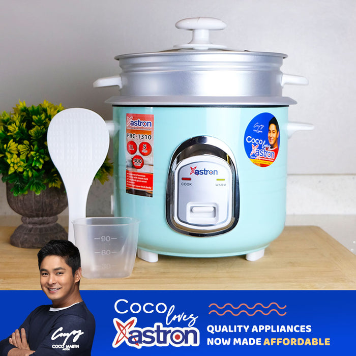 Astron PRC-1310 1L Rice Cooker with Steamer 5 cups 400W 3-4 persons free paddle aesthetic rice cooker minimalist rice cooker pastel green rice cooker small rice cooker