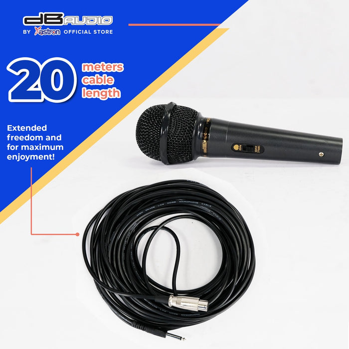 Db Audio MC-20M-138 Wired pro-series microphone | 20 meters cable length | Metal body