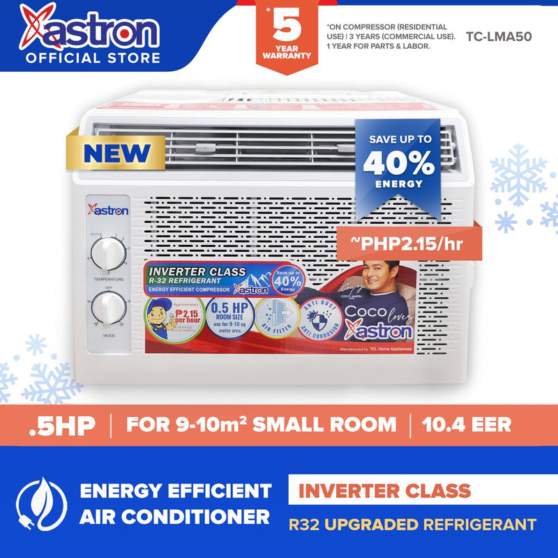 Astron Inverter Class .5HP Aircon (improved R32 energy-efficient refrigerant | 10.4 EER