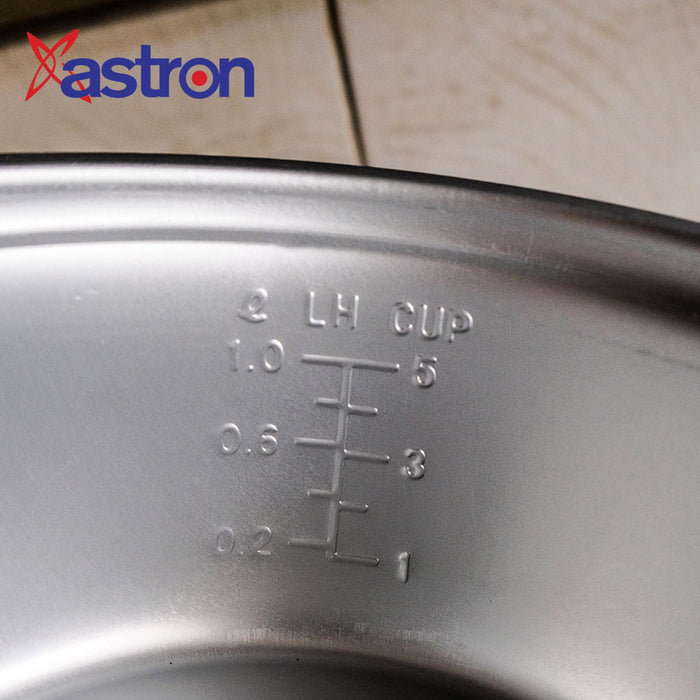 Astron MRC1005 Rice Cooker – 1 Liter Capacity | Compact Small Familiy Size | Keep Warm Function | Anti-Rust Body