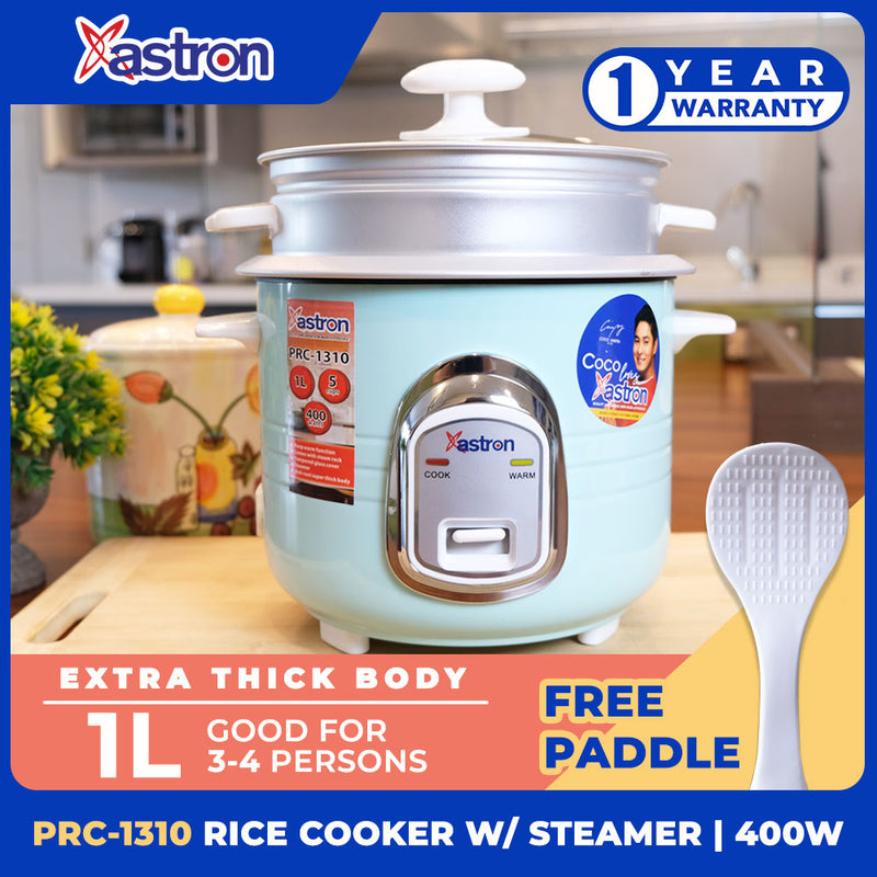 Astron PRC-1310 1L Rice Cooker with Steamer 5 cups 400W 3-4 persons free paddle aesthetic rice cooker minimalist rice cooker pastel green rice cooker small rice cooker