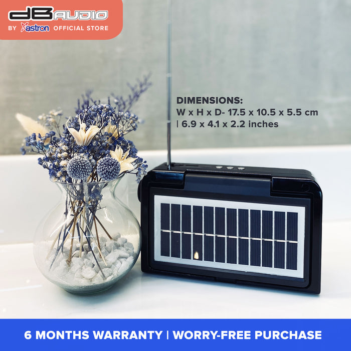 Db Audio Sunblaster Solar Powered AM/FM Radio and LED Lamp (Bluetooth  TF Card) (Emergency Light)