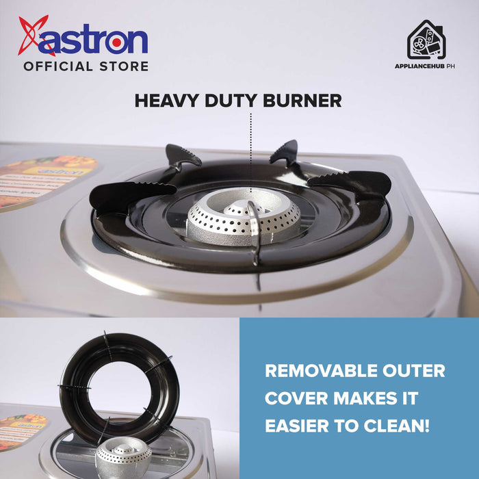 Astron GS-288 Heavy Duty Double Burner Gas Stove  Stainless Body