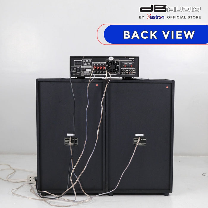 DB Audio SET-502-150BT 3 way loud speaker with amplifier | 2000 x 2 watts | 15" woofer | Bluetooth