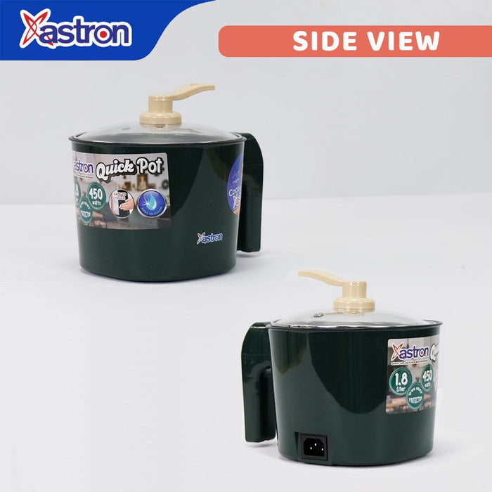 Astron QUICKPOT 1.8L Green Multipurpose electric cooker | 450W | dry heat protection