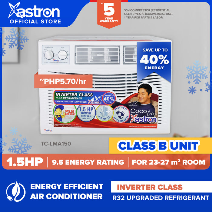 [CLASS B] Astron/Pensonic Window-type Inverter-Class Aircon (.5HP/.6HP/1HP/1.5HP)