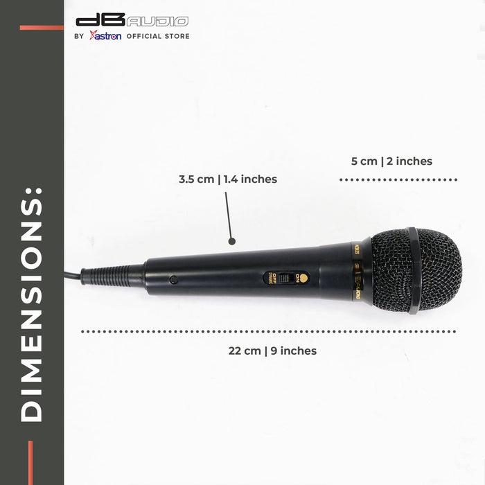 Db Audio MC-1X55 High quality dynamic wired microphone | 3 meters cable length | metal body