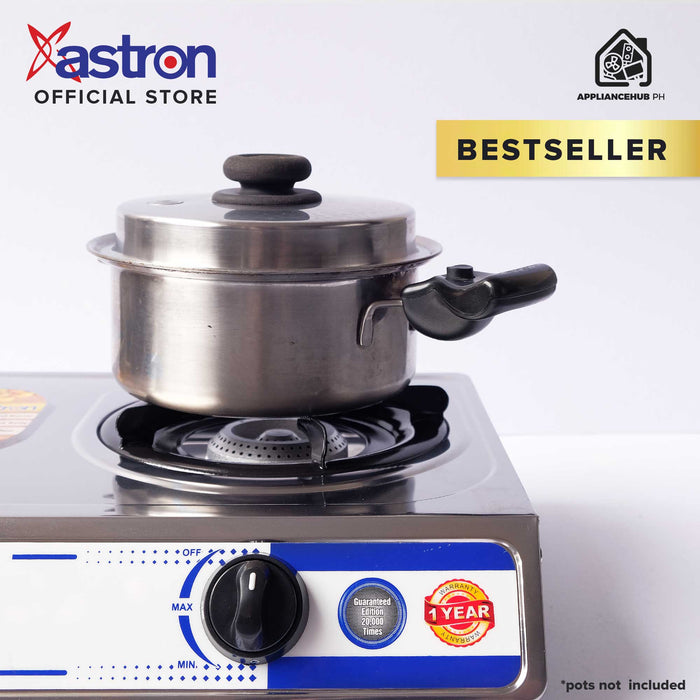 Astron GS288 Double Burner Gas Stove | Heavy Duty | Stainless Steel Body | Auto-Ignition Burner