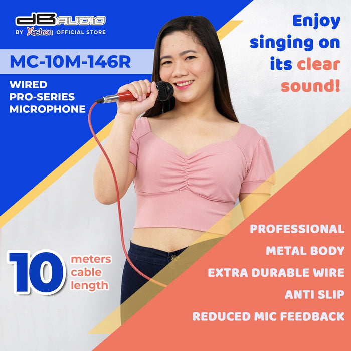 Db Audio MC-10M-146R wired pro-series microphone | 10 meters cable length | professional | metal bod