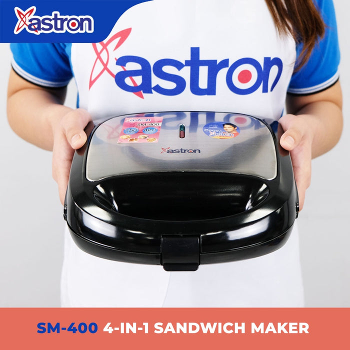 Astron SM-400 4-in-1 sandwich maker | 750W | 4 interchangeable metal blade