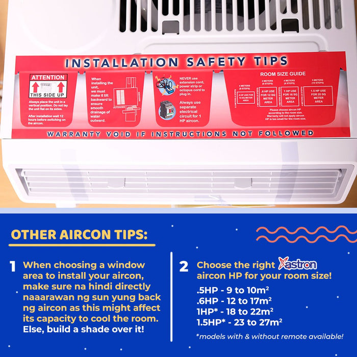 Astron Inverter Class .5HP Aircon (improved R32 energy-efficient refrigerant | 10.4 EER