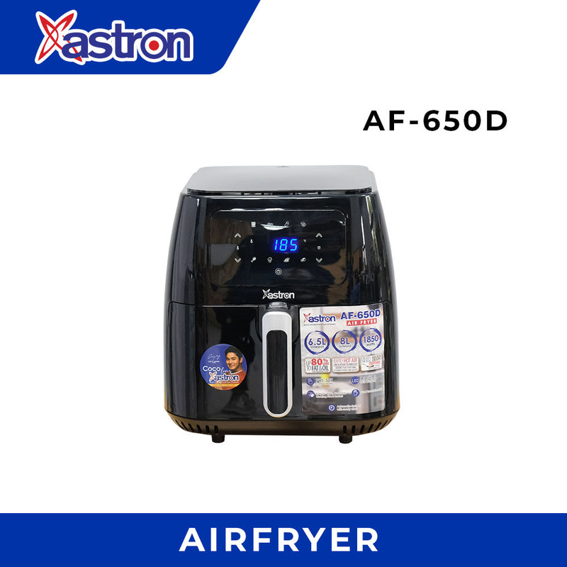 Astron AF650D Digital Turbo Air Fryer - 6.5 Liter Capacity | XL Size | LED Display | 1850W