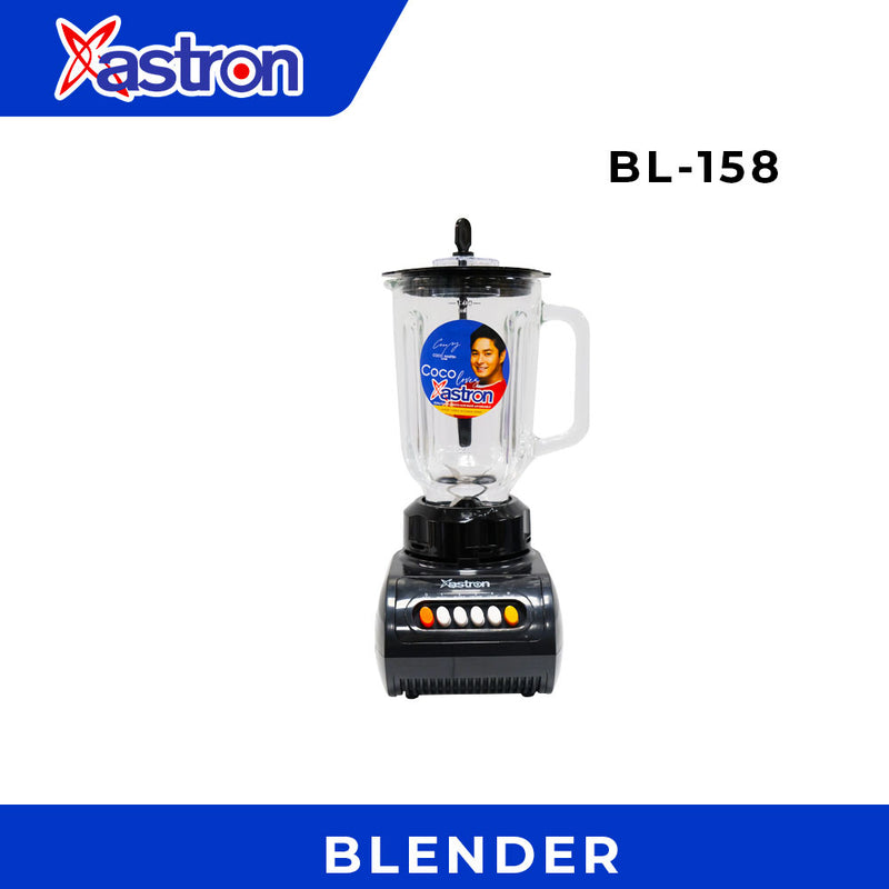 Astron BL158 Everyday Blender - Black | 1.5 Liter Capacity | Daily Use | Stainless Steel Blade | Reliable | 250W