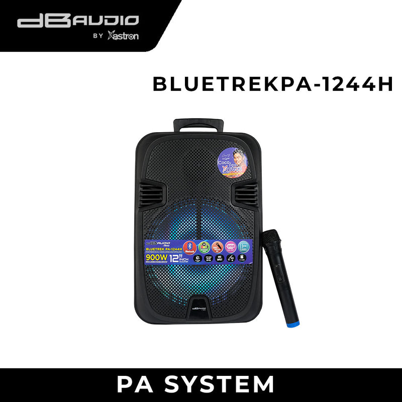 DB Audio by Astron BLUETREKPA1244H Portable Mobile Trolley Speaker - Bluetooth | 1 Free Wireless Mic | 12
