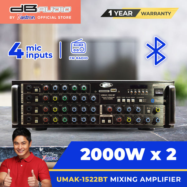 DB AUDIO BY ASTRON UMAK-1522BT MIXING AMPLIFIER | 2000W X 2