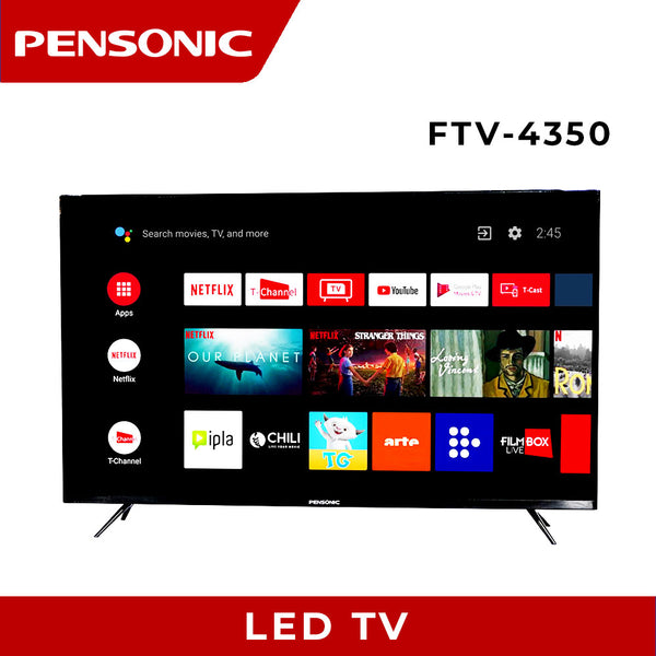 Astron FTV4350 43" Google TV - Full HD | Hey Google | Built-in Chromecast | Voice Controlled | WI-FI + LAN | Netflix and Youtube