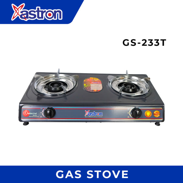 Astron GS233T Double Burner Gas Stove | Teflon-Coated | Heavy Duty | Non-stick | Easy to Clean