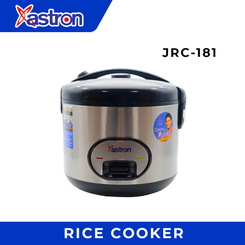 Astron JRC181 Jar Type Rice Cooker With Steamer - 1.8L Capacity | Easy to Clean | Stainless Steel | Anti-rust | Ideal for 6-10 Persons | 700W