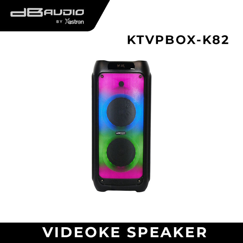 DB Audio By Astron KTVPBOXK82 Portable Speaker with Built-in Video Karaoke - Rechargeable | Indoor or Outdoor Use | 8