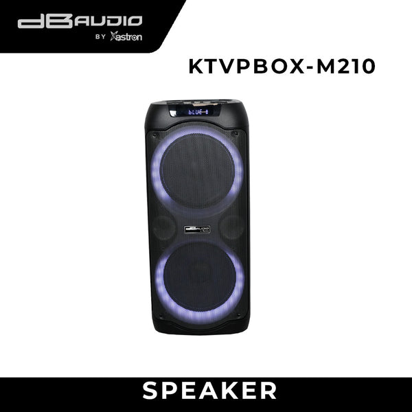DB Audio By Astron KTVPBOXM210 Rechargeable Portable Speaker with Built-in Video Karaoke | 10" x 2 | 1800W
