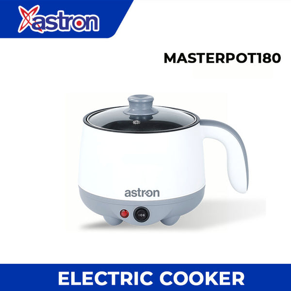 Astron MASTERPOT180 Multi-Purpose Electric Cooker - 1.8 Liter Capacity | Non-stick Inner Pot | Fast Boil | Easy to Clean | 600W