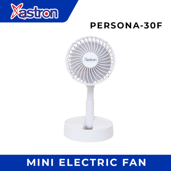 Astron PERSONA30F Portable Rechargeable Fan | 3.5" Fan Blade | 1800mAh Battery | 4W