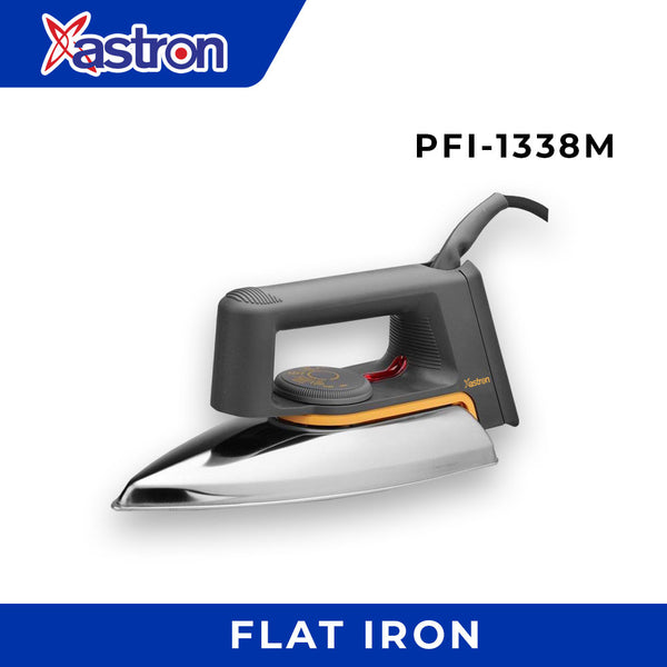 Astron PFI1338M Electric Flat Iron - Heavy Duty | Stainless Steel Soleplate | Fast Heating | 1200W
