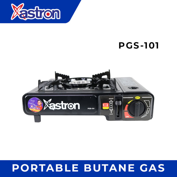 Astron PGS101 2 in 1 Portable Gas Stove - Butane & LPG Compatible | Built-in Fuel Lock | Lightweight