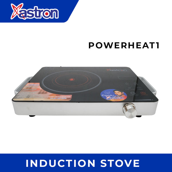 Astron POWERHEAT1 Single-Burner Infrared Ceramic Induction Stove - Easy Touch Control | Universal Cookware Compatible | 2200W