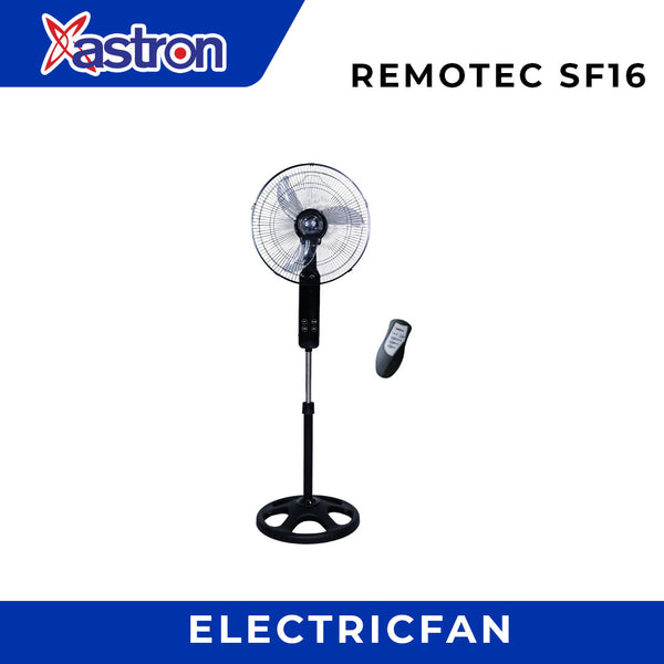 Astron REMOTECSF16 16" Electric Wall Fan - Black | with Remote and Timer | Transparent Banana Blade | Powerful Airflow | 50W