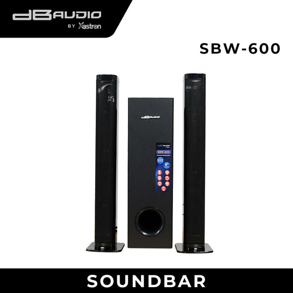 DB Audio by Astron SBW600 2.1 Sound Bar Speaker - Bluetooth | 6" Subwoofer | 100W