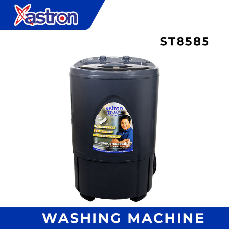 Astron ST8585 Single Tub Washing Machine - 8.5 kg Capacity | Heavy Duty | Rust Proof | Durable | Efficient | Free Washboard