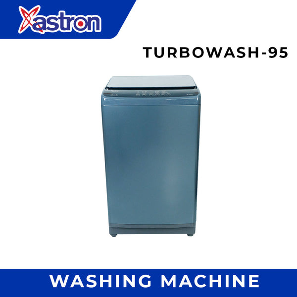 Astron TURBOWASH95 Fully Automatic Washing Machine - 9.5kg Capacity | Wash and Dry | Energy Efficient | Heavy Duty | Rust Proof