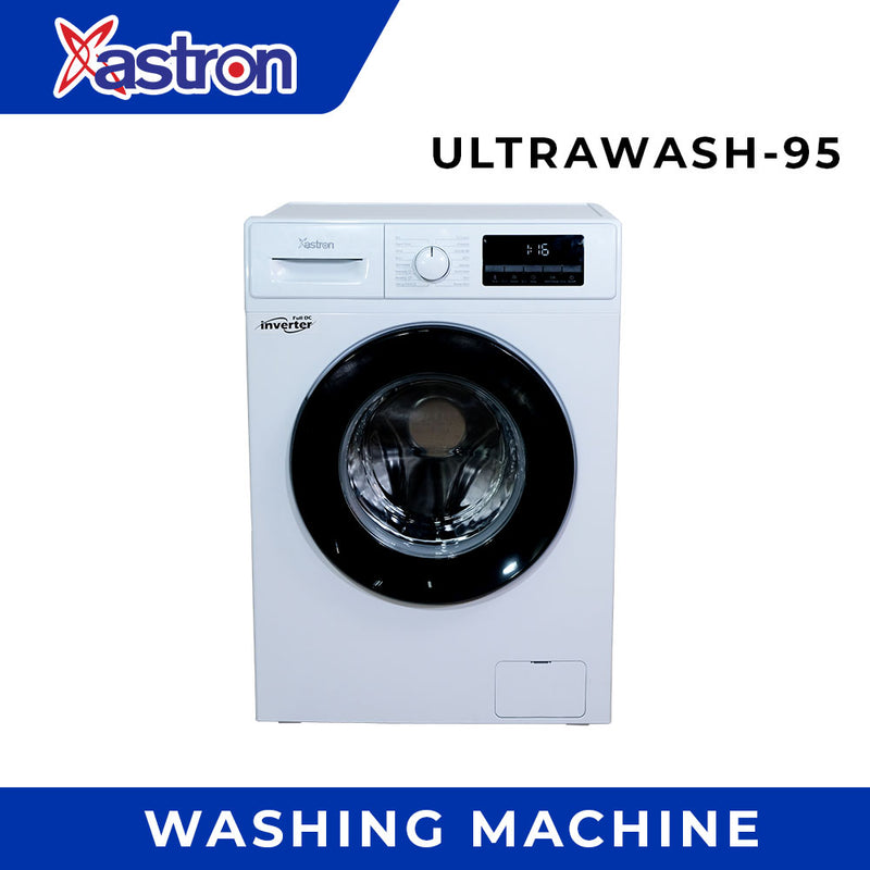 Astron ULTRAWASH95 Front Load Fully Automatic Washing Machine - Full DC Inverter | 9.5kg Capacity | Wash and Dry | Rust Proof